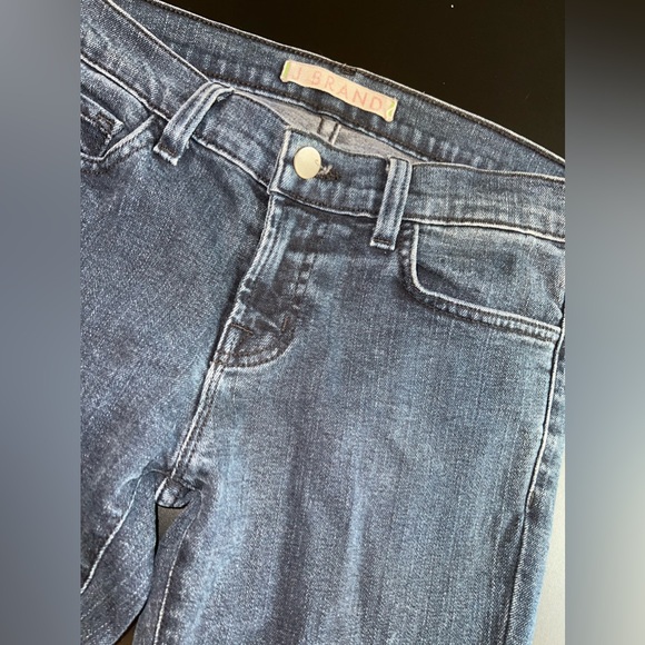 J Brand Skinny Leg Dark Blue Denim Jeans Size 27 - Picture 3 of 11